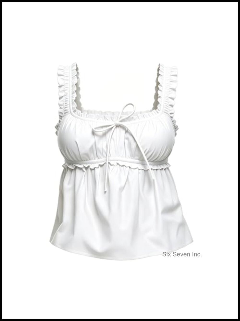 Y2K Ruffle Peplum Tank Top Tie Front Slim Fit Sleeveless Cami Blouse